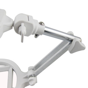 <b>Folding</b> <b>Table</b> <b>Metal</b> Bracket Magnifying Glass 2LED Lamp 2.5X 5X <b>Table</b> Lamp with Scale for Reading Embroidery Camping - Product Image 2