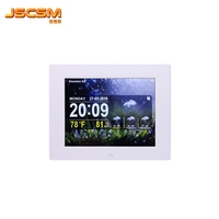 Grand écran LCD sans fil avec horloge extérieure, wifi, alarme numérique de jour, 8 pouces, avec prévision de météo, pour personnes âgées