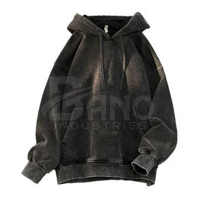 Sudaderas con capucha desgastadas para hombre de calidad premium Nuevo diseño 100% algodón Logotipo personalizable para la temporada de otoño - Product Image 1