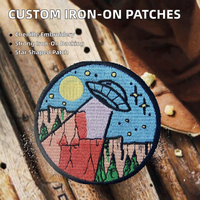 Patch brodé personnalisé à thermocoller, appliqué tissé avec un dos adhésif puissant pour sacs, vêtements, chapeaux, chaussures