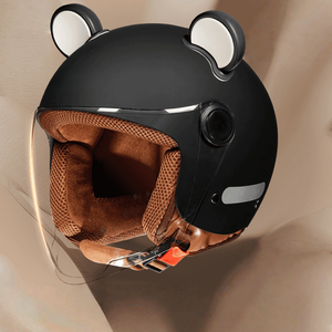 Medio <span class=keywords><strong>casco</strong></span> de motocicleta <span class=keywords><strong>para</strong></span> bicicletas Cruiser, ABS aprobado por DOT, diseño de cara abierta con sistema de ventilación avanzado - Product Image 4