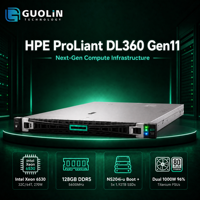 Serveur rack de base de données rapide de qualité supérieure HPE DL360 Gen11 P82658-005 32C 160M Cache 128G 5x1.92TB SSD