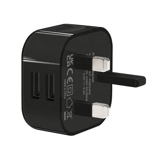 2 Chargeur double port <span class=keywords><strong>USB</strong></span> 5V2.4A Travel <span class=keywords><strong>12W</strong></span> Charger Universal Power Adapter UK Plug for Mobile Phone Charger - Product Image 1