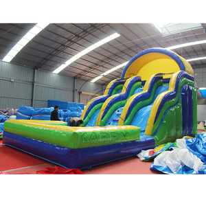 Tobogán Acuático Inflable con Doble Carril <span class=keywords><strong>y</strong></span> <span class=keywords><strong>Escaleras</strong></span> de Escalada, Precio al por Mayor, Ideal para Fiestas, Carnavales Escolares, Parques Acuáticos - Product Image 4
