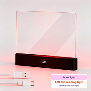 Portable LED Rechargeable Book Light <b>Bedside</b> Panel Lamp 3 Color Temperature USB-C Touch Dimming Students - Product Image 6