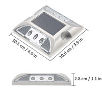Borne routière solaire en aluminium moulé avec 6 LED, éclairage de quai solaire en aluminium, éclairage de pont de bateau solaire