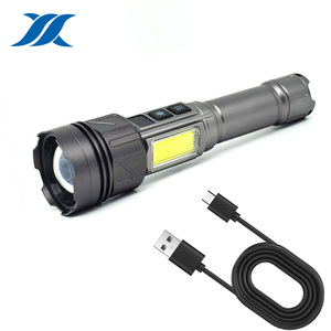 Lampe torche tactique LED d'urgence, lampe de poche portable, lampes de poche étanches pour l'extérieur, lampes de poche laser LED - Product Image 1