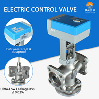 Vanne de régulation électrique motorisée en acier inoxydable avec signal proportionnel 0-10V 4-20mA pour le contrôle de la pression de vapeur de chaudière