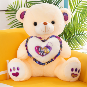 Hug kalp led oyuncak ayı peluş oyuncak aydınlık ayı dolması oyuncaklar vileplume peluş sevgililer günü hediyeleri bebek - Product Image 2