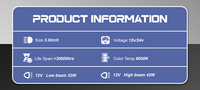 Nouveau kit de projecteurs antibrouillard Bi-LED 3.0 pour la modification de voitures Toyota, Honda, Nissan, éclairage antibrouillard tricolore 6000K