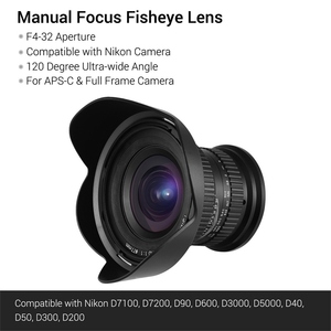 Ống kính macro 15mm F4.0 góc rộng 120 độ cho khung hình đầy đủ/APS-C Tương thích với <span class=keywords><strong>Nikon</strong></span> D7100/D7200/D90/D600/D3000/D5000/D40/<span class=keywords><strong>D50</strong></span> - Product Image 2