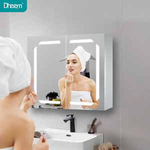 Dheem Étanche coulissante en applique rasage toilette <span class=keywords><strong>salle</strong></span> <span class=keywords><strong>de</strong></span> <span class=keywords><strong>bain</strong></span> vanité <span class=keywords><strong>miroir</strong></span> armoire à bijoux avec lumières - Product Image 2