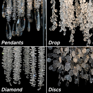 Ensemble de centre de <span class=keywords><strong>table</strong></span> avec arbre à fleurs, décoration de mariage vérifiée, centre de <span class=keywords><strong>table</strong></span> avec suspension en cristal - Product Image 6