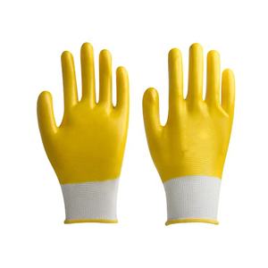 Guantes de jardinería impermeables personalizados Guantes de seguridad resistentes al aceite Guantes de limpieza de látex amarillo - Product Image 1