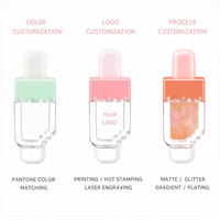 Gloss à lèvres liquide fruité 3,5 ml, effet crème glacée, formule naturelle anti-transfert, marque privée, pour un look naturel quotidien