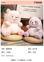 Panda de beauté Jouet en peluche Mignon rêveur Fille violette rose Bleu ciel Mignon Panda Poupée de confort pour dormir