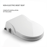 Siège de bidet premium non électrique pour la maison, installation facile DIY, pression d'eau réglable, couvercle anti-choc en forme de D
