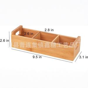 Cross-border direct supply <b>tea</b> bag storage <b>box</b>, desktop coffee bag with handle, bamboo and wood <b>box</b> for organizing <b>tea</b> bags and - Product Image 3