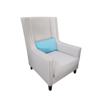Vintage Klassischer Kommerzieller Hotel-Lobby-Projekt-Sofa-Sessel Gäste-Ruhebereich Villa-Lounge Gepolsterter Wingback-Akzentsessel
