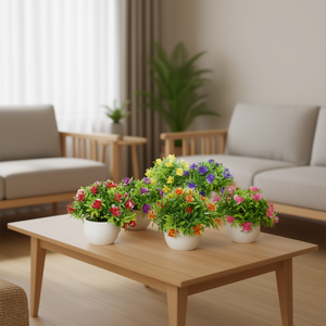 Fleurs artificielles en plastique, pots décoratifs modernes, tulipes hautement réalistes, technique de moulage respectueuse de l'environnement, Fête des Pères - Product Image 2