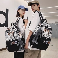 Tas Ransel Anime Trendy untuk Remaja Laki-laki Kapasitas Besar Gaya Jalanan Tas Sekolah Kasual Tas Laptop Travel Grosir