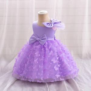 Robe de princesse sans manches pour filles, robe de tutu en tulle à fleurs 3D pour enfants, robe de fête d'anniversaire pour tout-petits, robe de baptême pour bébé, tenue de scène - Product Image 2