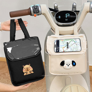 Sacoche de selle imperméable en tissu Oxford au design solide et élégant, avec fermeture éclair, sangle réglable, poche intérieure et grande capacité pour vélo - Product Image 3