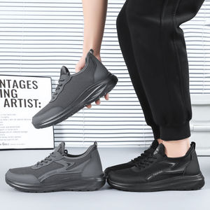Chaussures de course respirantes en mesh pour homme, semelle intermédiaire EVA amortissante, antidérapantes, pour le printemps, l'automne et l'hiver, style chaussures de marche - Product Image 4