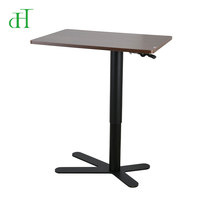 Table de salle à manger moderne en métal à hauteur réglable par vérin pneumatique pour projets hôteliers et bureaux commerciaux – Prix usine