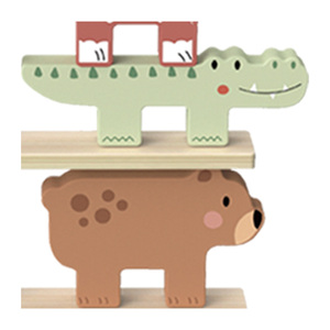 Juguete de bloques de madera para niños, juguetes de equilibrio de animales apilables para bebés, juguetes educativos, bloques numéricos - Product Image 4