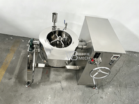 Marmite de cuisson industrielle inclinable en acier inoxydable de qualité stable, chauffée à la vapeur et électriquement, avec agitateur, pour confitures et sauces chili