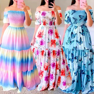 Vestido Largo Floral de Verano para Mujer, Ropa Casual, Vestidos Maxi, Envío Aleatorio - Product Image 1