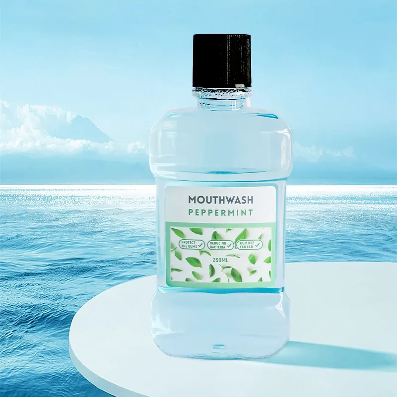 Großhandel Private Label Mundwasser Natürlicher Bio-Pfirsich Früchte Mundpflege sauber Eigenartiger Geruch Mundwasser Mundwasser