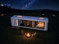 Maison capsule écologique et économe en énergie avec option panneau solaire pour camping et complexe hôtelier hors réseau