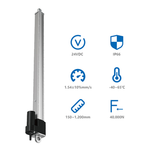 Actuador Lineal de Cepillo para Seguidor Solar, Sincronizado, 1.54mm/s, 50000N, Carrera de 1000mm/1200mm, Servicio Pesado, 24V, para Ventilador de Electrodomésticos - Product Image 2