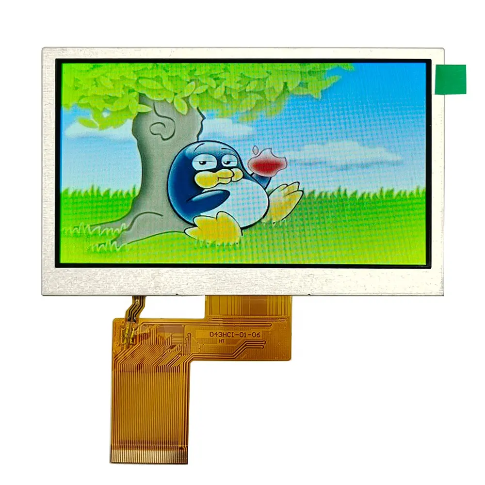 480ไดรเวอร์ RGB 24 Bit 40 PIN IPS 272นิ้ว Tft LCD ความละเอียด4.3 X ST7282ความละเอียด4.3 "แผงหน้าจอสี TFT