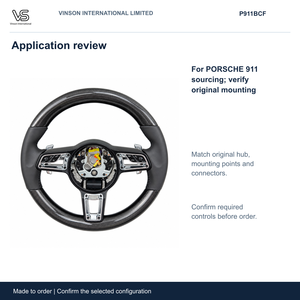 Volant en fibre de carbone pour PORSCHE 911 Open Center Configuration sélectionnée P911BCF - Product Image 4