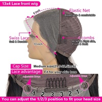 Peluca de Cabello Humano con Frente de Encaje en Forma de M Personalizada, Cabello Humano Virgen SDD, Peluca sin Pegamento con Frente de Encaje 13x4