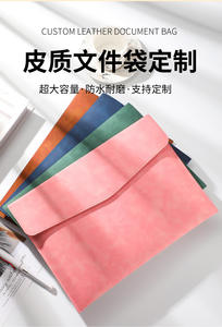 Porte-documents A4 en PU avec fermeture magnétique, grande capacité, haut de gamme, imperméable, personnalisable avec logo pour les réunions, cadeaux d'affaires - Product Image 2