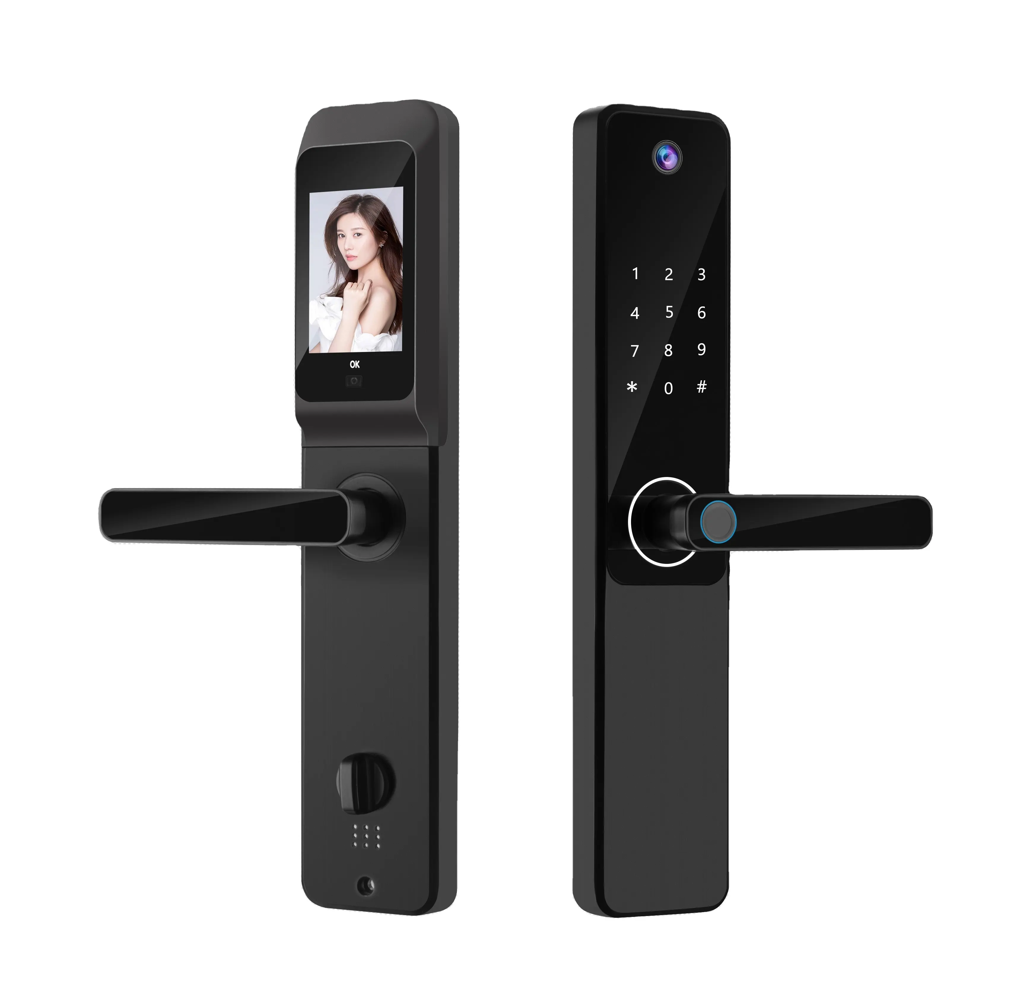 Nuovo In vendita S802pro Build In Camera Fingerprint Passcode Tuya Wifi App telecomando Smart Door Lock per la casa