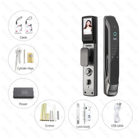 Serrure intelligente AISUO WIFI APP Smarlock avec empreinte digitale, mot de passe, carte, caméra, serrure de porte intelligente numérique