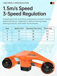 Trotinette <span class=keywords><strong>sous</strong></span>-marine électrique portable pour plongée, vitesse 1,5 m/s, autonomie 30 min, propulseur de natation - Product Image 2