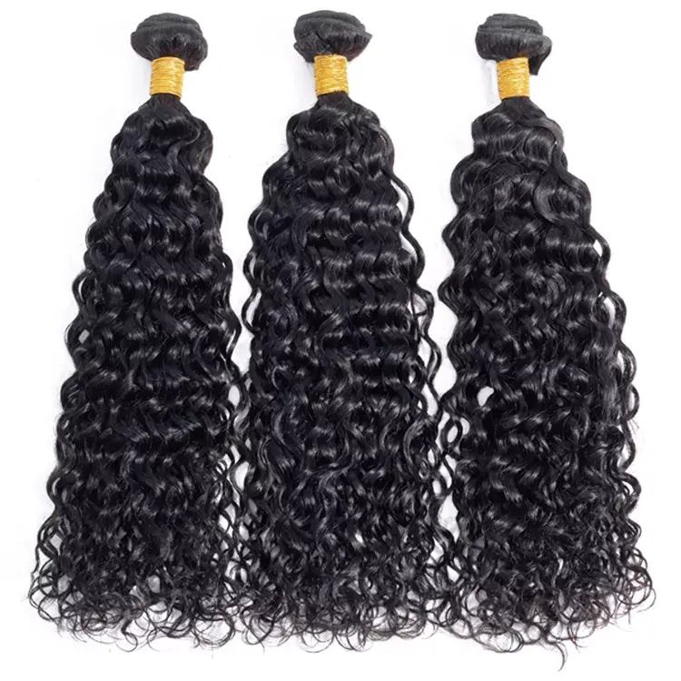 best sale human hair top quality water wave bundles with closure wholesale brazilian virgin human hair bundles in stock