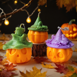 J-5301 Cross-border Ghost Aromatherapy <b>Candle</b> <b>Mold</b> Diy Halloween Pumpkin Ghost Decorations Plaster Ornaments Abrasives - Product Image 3