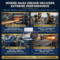 Gemuk MoS2 Molybdenum Disulfide Suhu Tinggi -20C hingga 800C Pelumas Bantalan Anti-Aus Tekanan Ekstrem OEM Pabrik Kustom