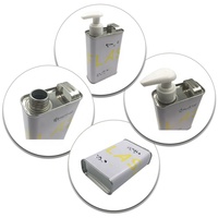 Vente en gros de boîtes en métal vides pour lavage liquide des mains savon nettoyant pour les mains mousse à bulles savon liquide désinfectant lavage des mains boîte en métal
