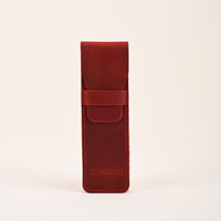 Étui de protection personnalisé en cuir Crazy Horse vintage avec sangle pour ensemble de stylos multiples, pochette de rangement pour stylos