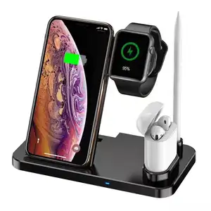 2019 Multi-function 4in1 W30 creative gifts for smart watch earphone pencil phone 10W 5W 7.5W fast wireless charger