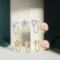 Anneau de nez factice sans perçage, manchette de nez, faux anneaux de nez pour femmes, anneau de septum à clipser, bijoux corporels factices