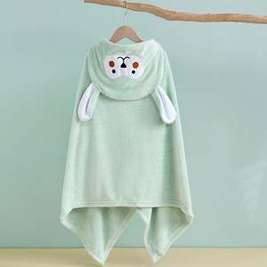 Serviette de bain à capuche en velours écologique, motif dessin animé, pour bébé, usage hôtelier, 100*160cm - Product Image 1